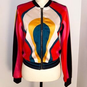 Fashion Nova Multi Color Jacket SIZE M